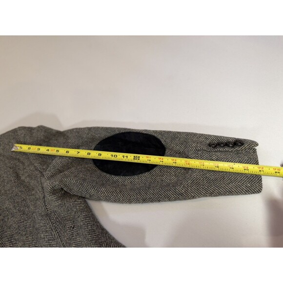 Vintage Haggar Imperial Herringbone Wool Blazer Elbow Patches USA - Picture 11 of 16